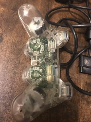 RARE SONY PlayStation Clear Ps2 Controller 3