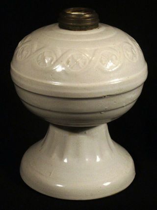 Scarce Antique Vintage Monmouth Western Stoneware Illinois Kerosene Lamp Pottery