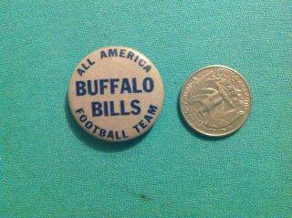Rare Buffalo Bills All American Football Team Aafc Afl Football Pin Back Button