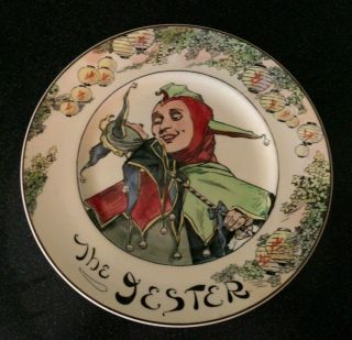 Antique Royal Doulton The Jester Plate Art Deco Nouveau