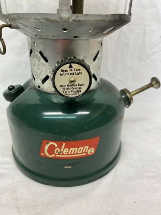 Vintage Coleman Model 220E Lantern Green 10/62 3