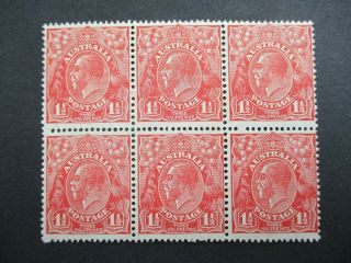Kgv Stamps: Block Of 6 Variety - Rare (g143)