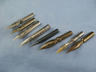Antique Dip Pen Nib Plume Pluma Feder Calligraphy X8 Perry Mixed Letter Writing