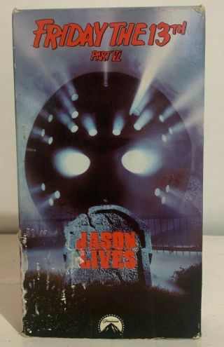 Friday The 13th Part Vi Jason Lives Cult Horror Vhs Movie Tape Slasher Gore Rare