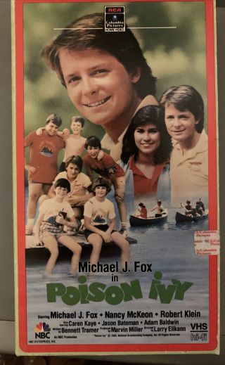 Poison Ivy (vhs,  1986) Michael J Fox Jason Bateman Tv Comedy Rare Rca Release
