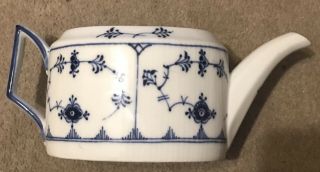 Antique Royal Copenhagen Blue Fluted Plain Style Tea Pot Coffee Pot No Lid