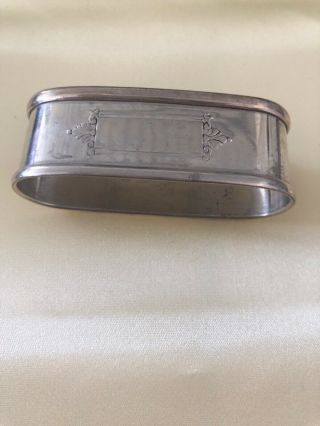 Art Deco Webster Oval Napkin Ring Sterling Silver No Mono