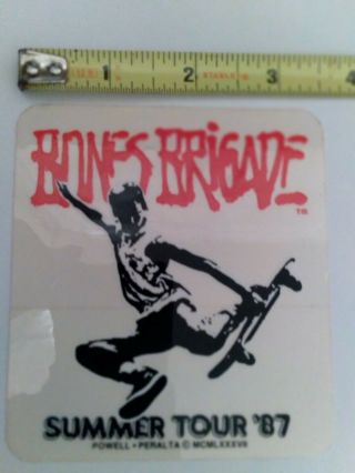 Vintage Powell Peralta Bones Brigade Tour Skateboards Sticker Nos