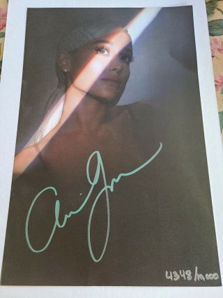 Ariana Grande Hand Signed Autographed Lithograph 4348/10000 Rare