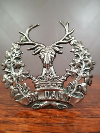 Antique First World War Wwi Scottish Gordon Highlanders Cap Badge