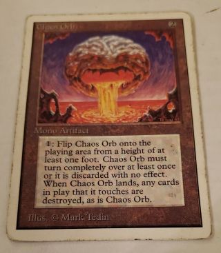 Mtg Unlimited Chaos Orb Moderate Play Magic The Gathering