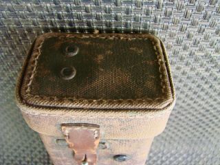 Japanese 4x Sniper Scope EARLY ROUND SIDED Case.  RARE w/Original Straps: 2