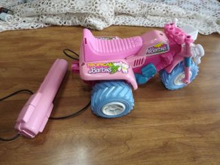 Vintage Tropical Barbie Remote Controlled 3 Wheeler Atv Pink Ride On For Barbie