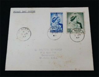 Nystamps British Leeward Islands Stamp Silver Wedding Fdc Rare J22y2856