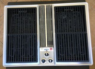 Jenn Air Stainless 30” Electric Downdraft Drop - In Grill & Griddle Rare Vtg.  70s