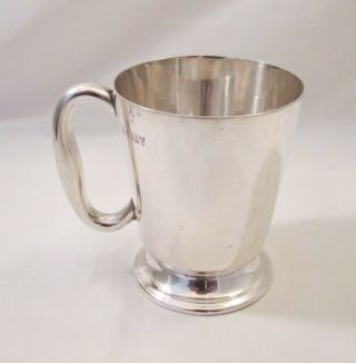A Fine Small Silver Plated Half Pint Tankard By Elkington Peterborough Interest