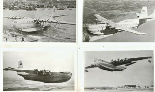 Saunder Roe Princess Flying Boat Airliner - Four Rare Photographs