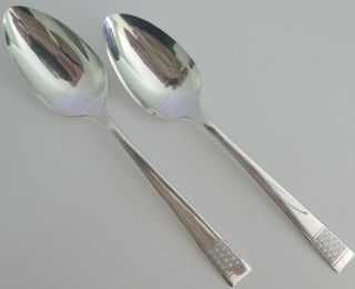2 National Silver Co.  Calvalcade Serving Spoons King Edward Silver Plate