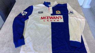 Vintage Blackburn Rovers Football Shirt 1992/94 Rare Shirt