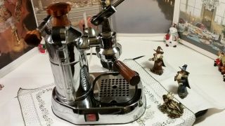 RARE La Pavoni Professional Premillenium PLH wood coffee lever espresso machine 5