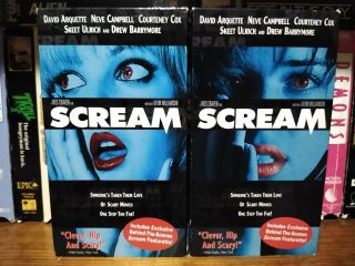 Scream Drew Barrymore Neve Campbell Variant Rare Vhs Tape Horror Wes Craven