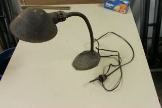 Vintage Faries Mfg Co Cast Iron Desk Lamp Goose Neck D - 950 Circa 1930 