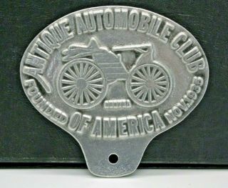 Antique Automobile Club Of America License Plate Topper Attachment Aluminum