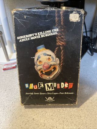 Blue Murder Clown Killer Rare Big Box Vhs Horror Nude Canadian Tv Movie 1985 Oop