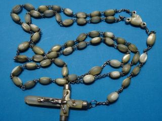 Antique Mother Of Pearl Rosary // France Around 1900