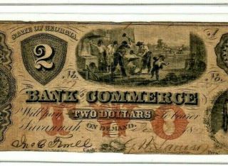 $2 " Bank Of Commerce " (georgia) 1800 