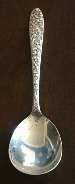 National Silver Co.  Narcissus Pattern Sterling Silver Sugar Spoon 5 5/8 ".  78 Ozt