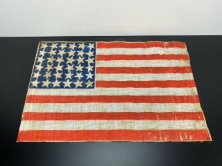 Rare Nevada 36 Star Civil War Era Antique Us Parade Flag 1864 - 1867 12 " X17.  5 "