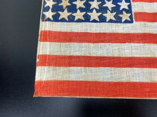 RARE Nevada 36 Star Civil War Era Antique US Parade Flag 1864 - 1867 12 