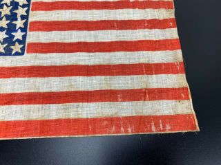 RARE Nevada 36 Star Civil War Era Antique US Parade Flag 1864 - 1867 12 