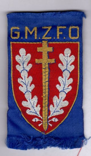 Rare Post - Ww2 French Military Zone Of Occupation In Germany Arm Badge