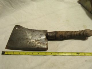 Vintage Antique 14 " Meat Cleaver 7 1/4 " Blade