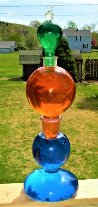 Large Rare Pharmacy Hand Blown Glass Jar Apothecary Show Globe Glass Bottle