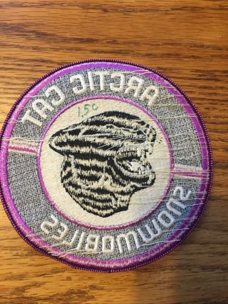 ARCTIC CAT SNOWMOBILES - RARE Vintage Embroidered Sew - On 5” Purple/Black Patch 2