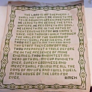 Vintage Embroidery Sampler,  The Lord 