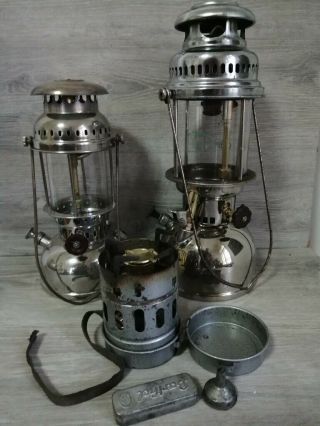 Vintage Rare Optimus 200 1550 Pressure Lanterns And Juwel Camp Stove