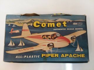 Vintage Comet Aurora Scale Piper Apache Rare Vintage Plastic Model Kit 1950s