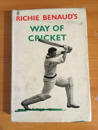 1961 Signed Richie Benaud Way Of Cricket Australia Legend Rare Dj 1st Editn Vgc