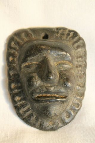 Guatemala Artifact Maya Mayan Clay Or Stone Carved Pendant Pre 1975 - Rare