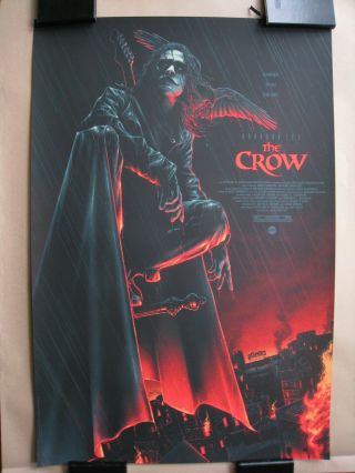 Matt Ryan Tobin The Crow Limited Edition Screen Print.  Rare Mondo.  Brandon Lee