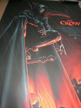 Matt Ryan Tobin THE CROW Limited Edition Screen Print.  Rare Mondo.  Brandon Lee 2