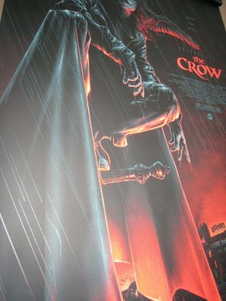 Matt Ryan Tobin THE CROW Limited Edition Screen Print.  Rare Mondo.  Brandon Lee 5