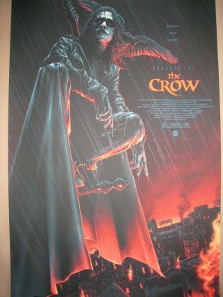 Matt Ryan Tobin THE CROW Limited Edition Screen Print.  Rare Mondo.  Brandon Lee 6