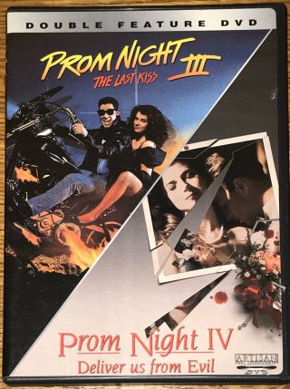 Prom Night 3: The Last Kiss & Prom Night 4: Deliver Us From Evil Rare Oop Dvd