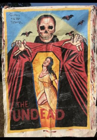 The Undead Rare Ghana Mobile Cinema Hand Painted Movie Poster Warsti Art Horror