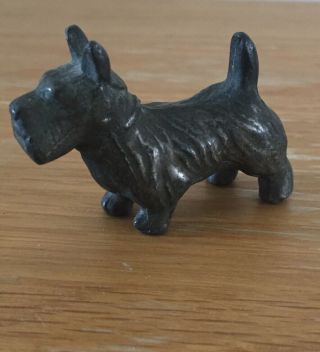 Small Vintage Art Deco Metal Scottie Dog Scottish Terrier Figure